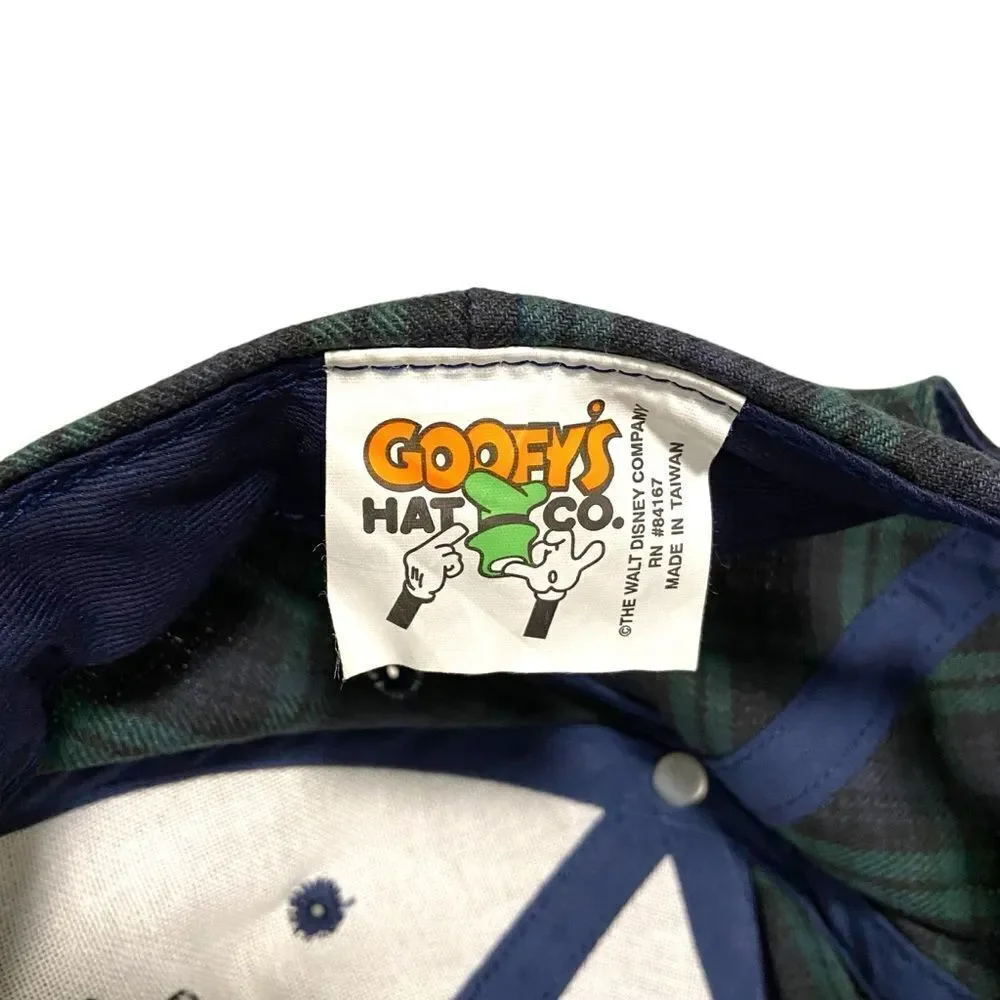 Vintage Disney- Goofy Hat Co. - Mickey Mouse Plaid Adjustable Hat 1990's in OS